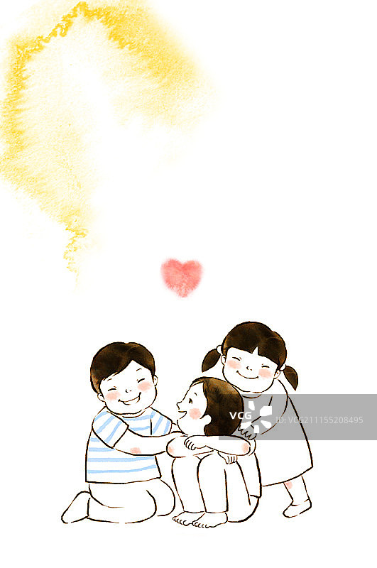 卡通风格耶稣基督与基督教概念插画图片素材