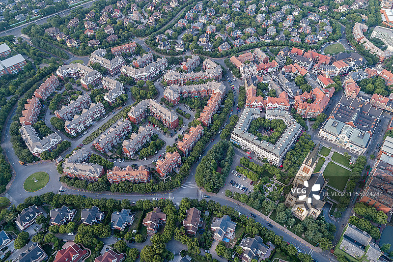 高档别墅区图片素材