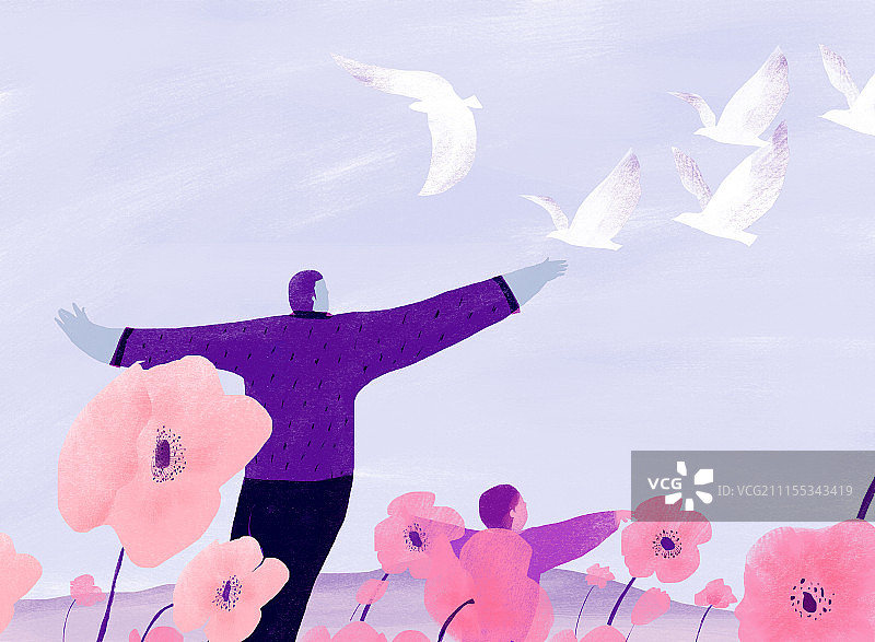 成长陪伴的父子图片素材