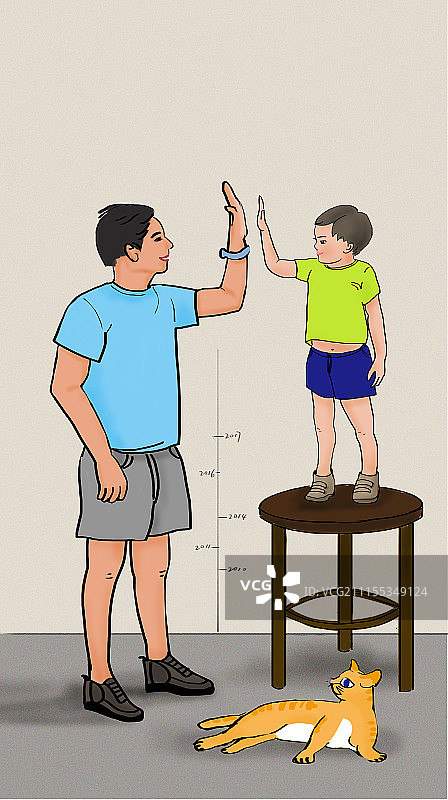 papa give me five图片素材