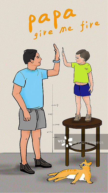papa give me five图片素材