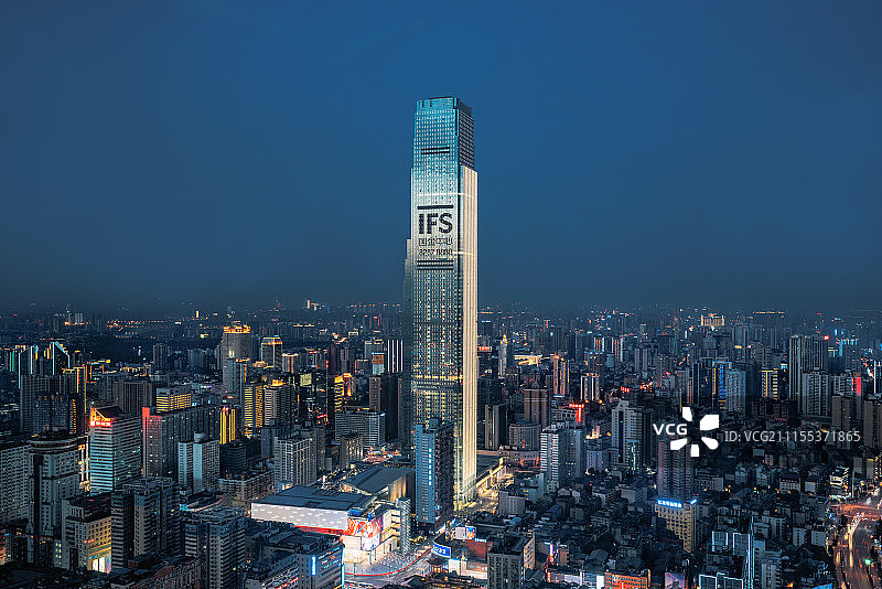 长沙九龙仓夜景图片素材