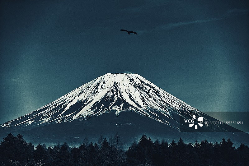 日晕富士山图片素材