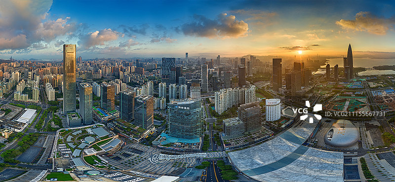 深圳南山中心区海岸城及深圳科技园图片素材