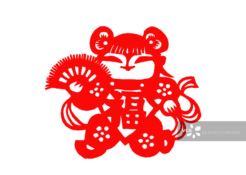 剪纸：福娃图片素材