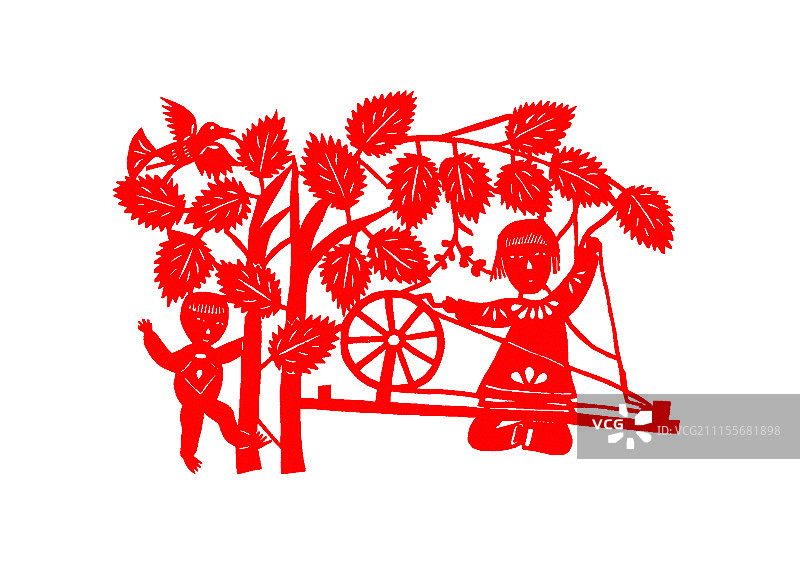 剪纸：纺织图片素材