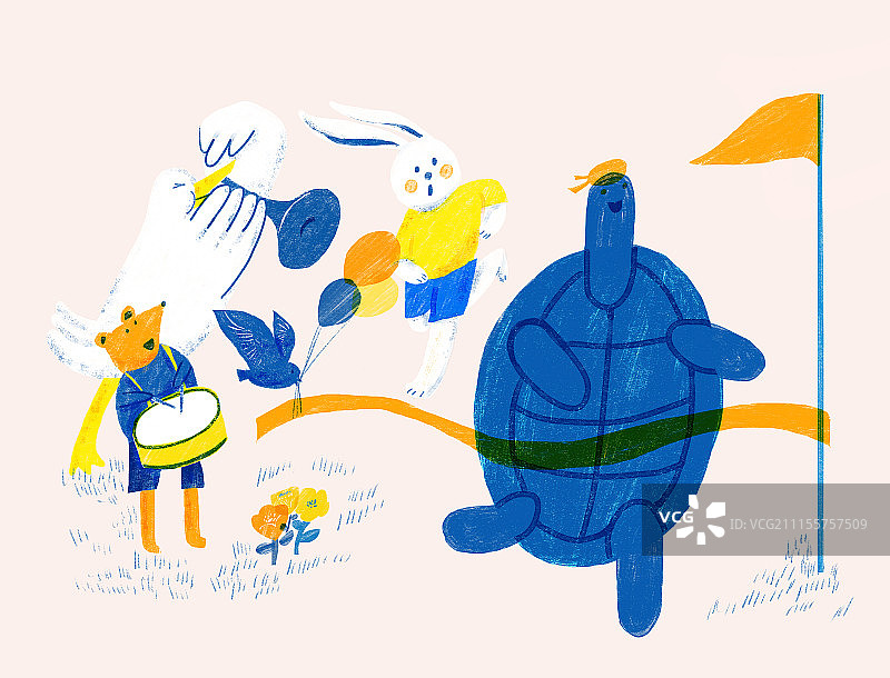 动物园 运动会 龟兔赛跑图片素材