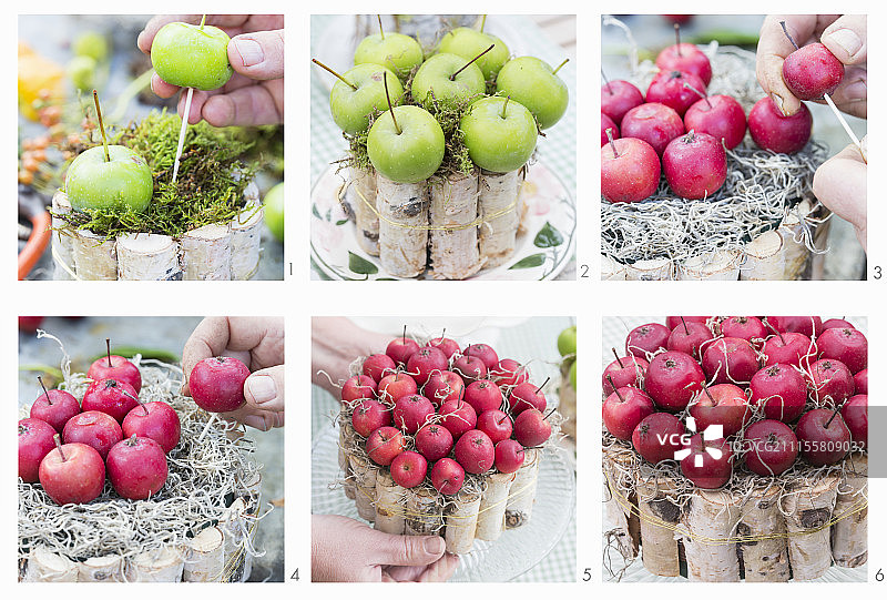 天然材料蛋糕造型摆件制作教程图片素材