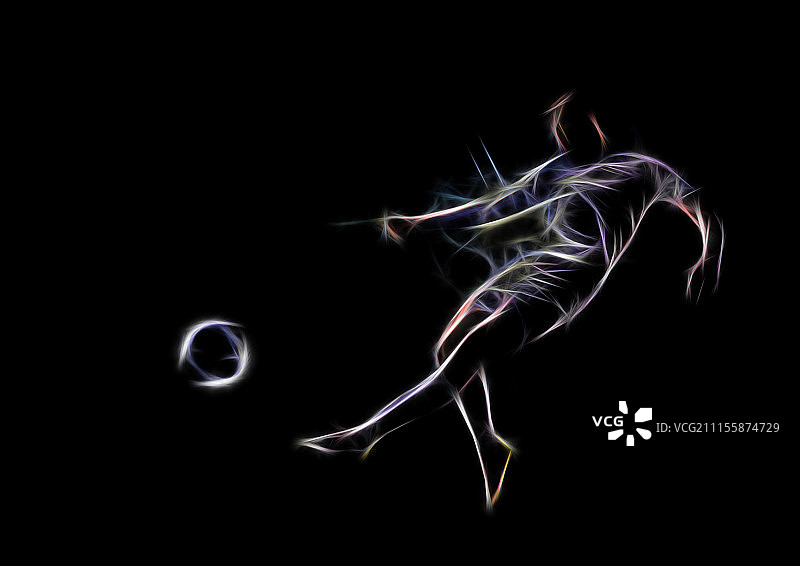 科幻线条足球运动图片素材
