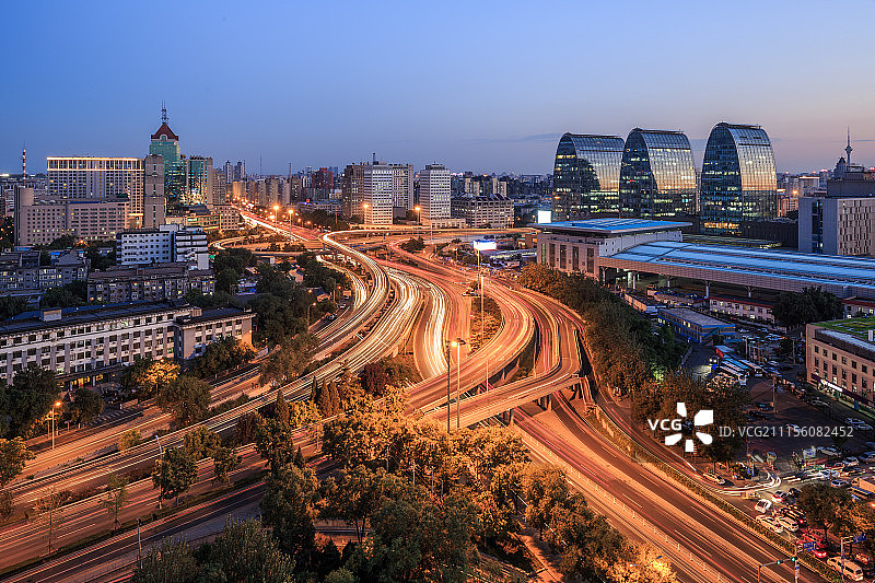 西直门夜景图片素材