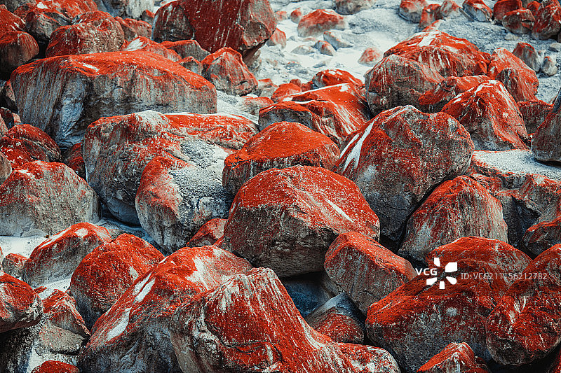 红石滩图片素材