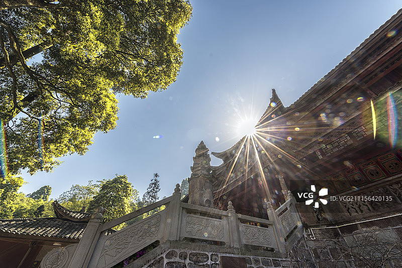 四川，峨眉山，圣水阁图片素材