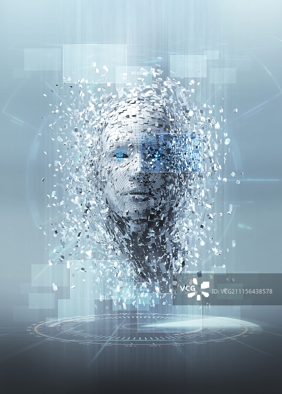 人工智能面部拼接图片素材
