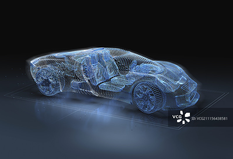 蓝色豪华跑车计算机生成图像图片素材