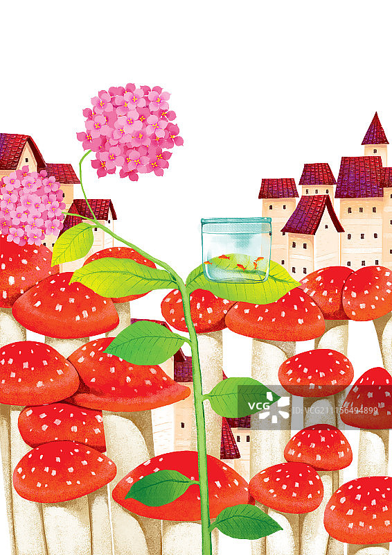 唯美背景元素组图共3000多幅-绣球花上的鱼缸图片素材