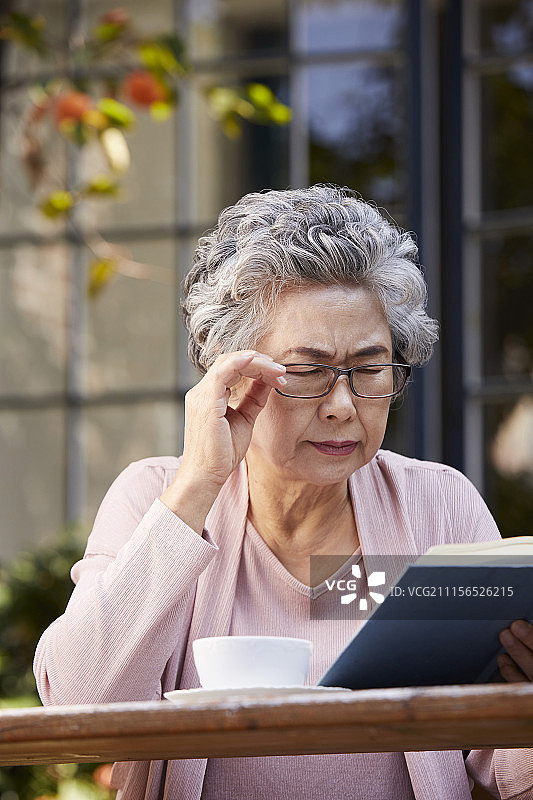 老年人、祖母、读书图片素材