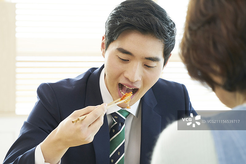 母亲、儿子、生活方式、住宅、韩国图片素材