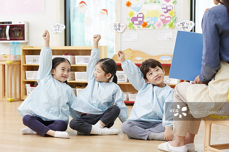 幼儿园,幼儿园,孩子,老师,韩国人图片素材