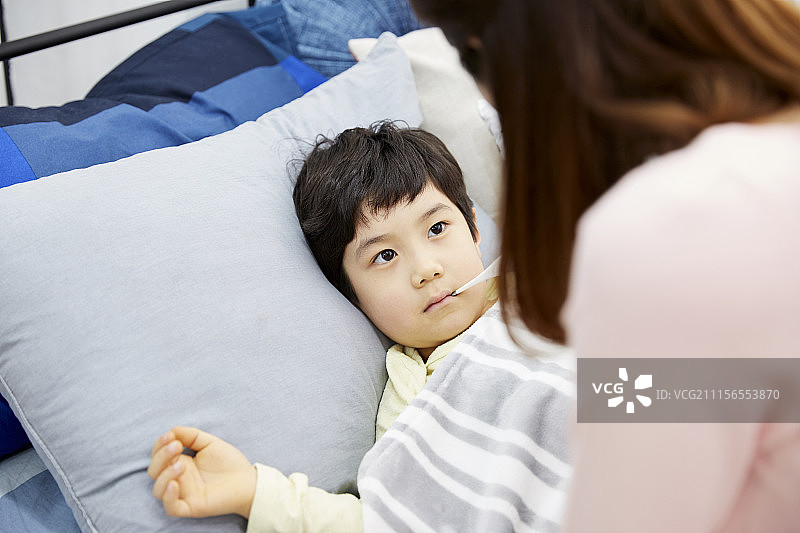 疼痛、寒冷、儿童、母亲、韩国图片素材