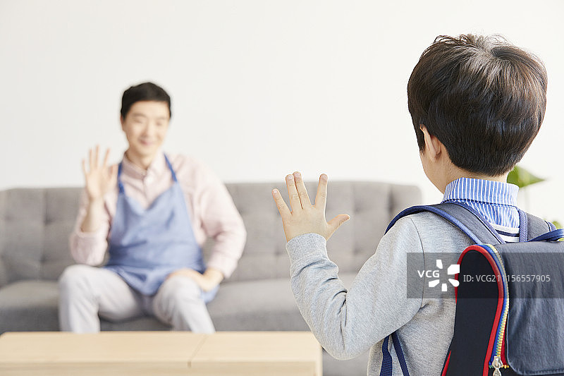 生活方式，韩国父子图片素材