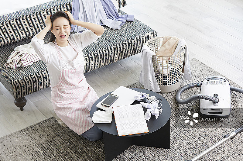 家庭、生活方式、家庭主妇,女,韩国人图片素材