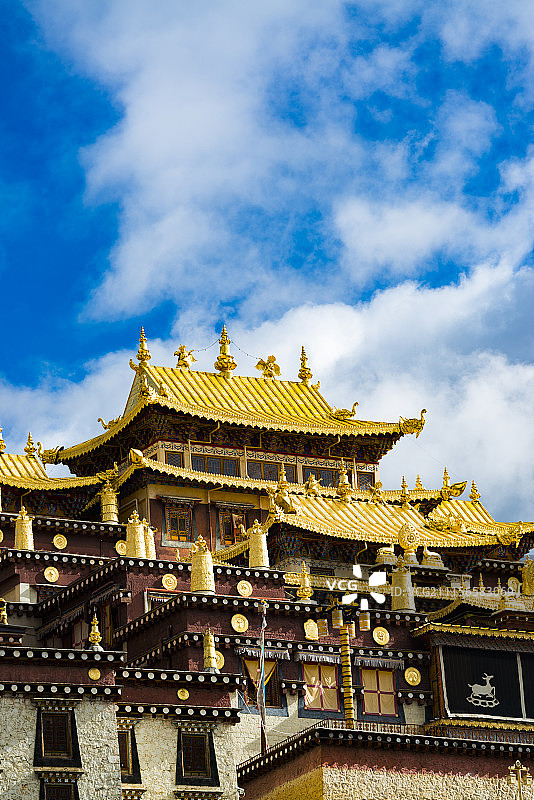 香格里拉松赞林寺图片素材