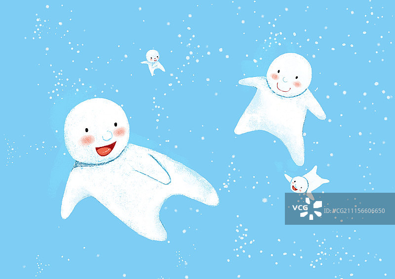 唯美背景元素组图共3000多幅-雪人全家图片素材