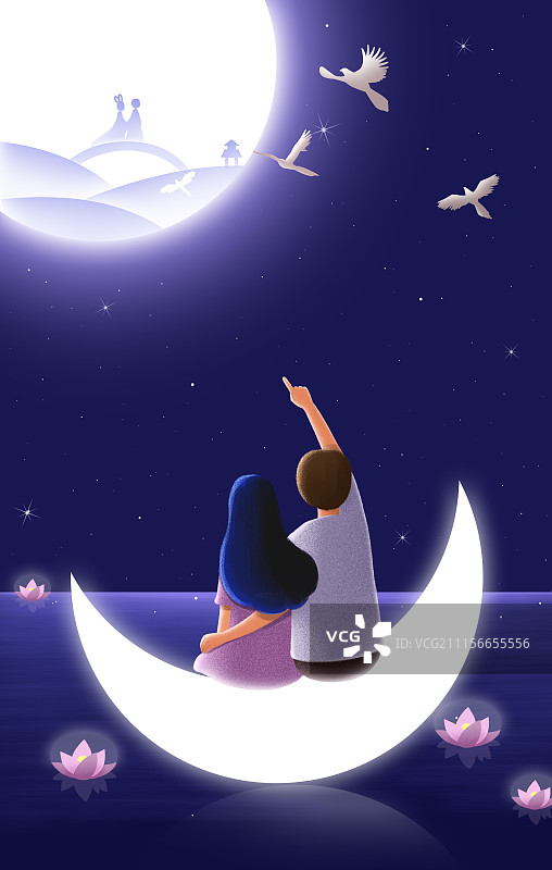 七夕竖版5图片素材