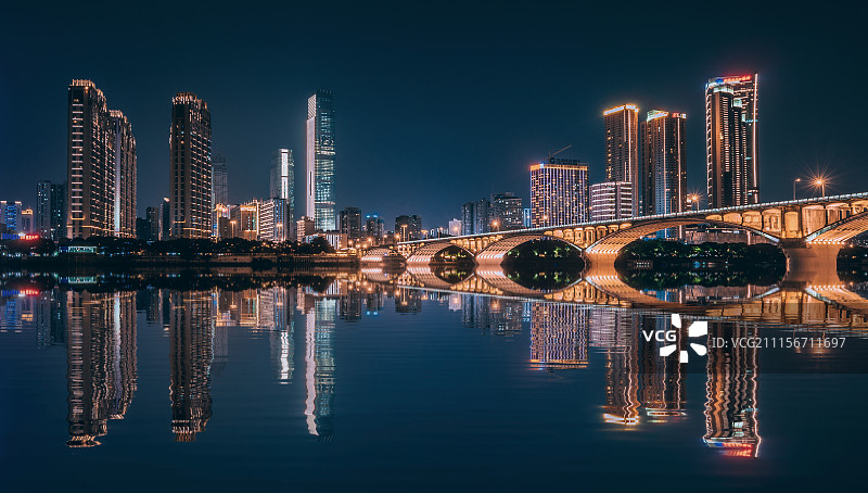 镜像长沙-橘子洲大桥图片素材