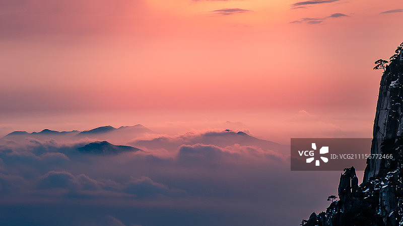 霞映排云亭图片素材