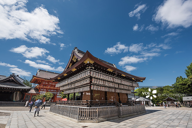 日本京都八坂神社之舞殿图片素材