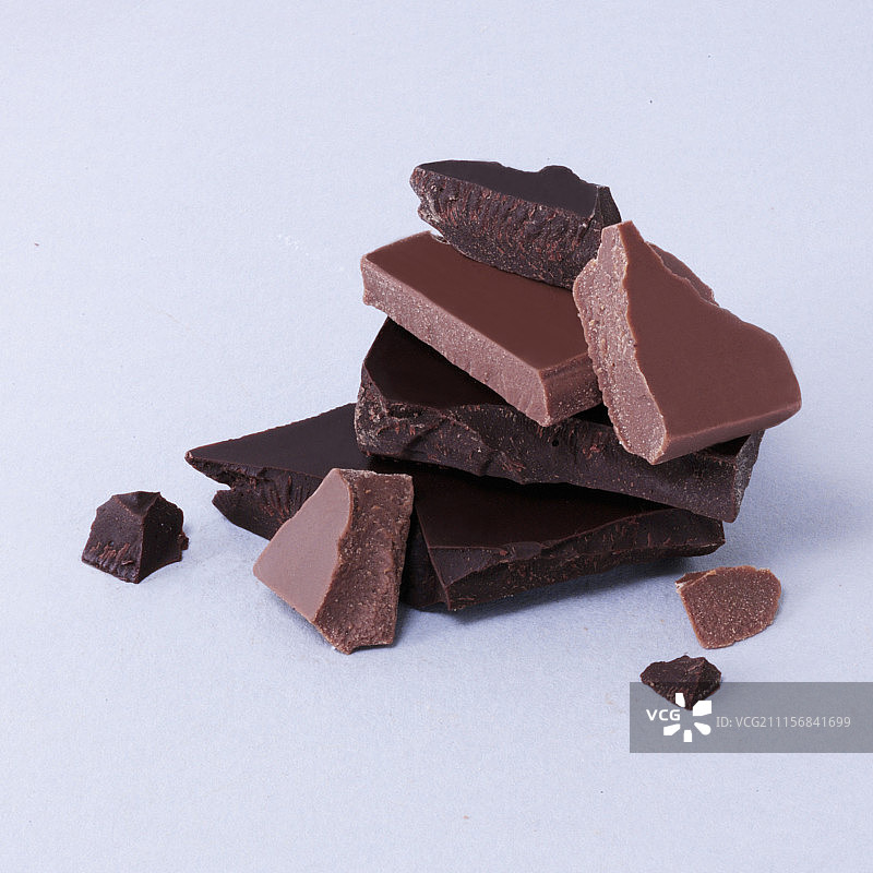 牛奶巧克力和黑巧克力图片素材