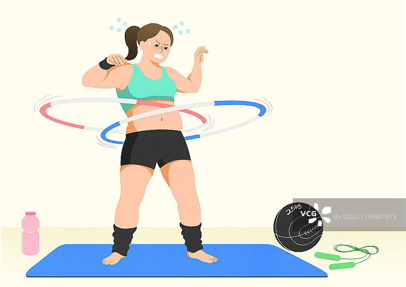 通过运动来减肥，医疗保健概念插图003图片素材