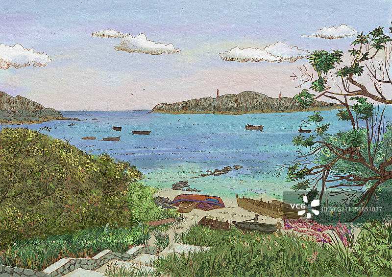 林中海图片素材