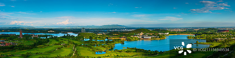 北京怀柔雁栖湖和怀柔水库图片素材