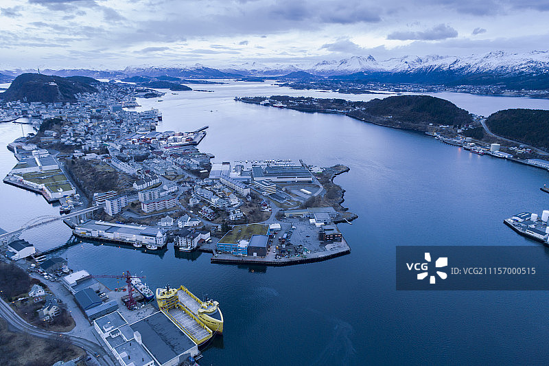 航拍挪威图片素材