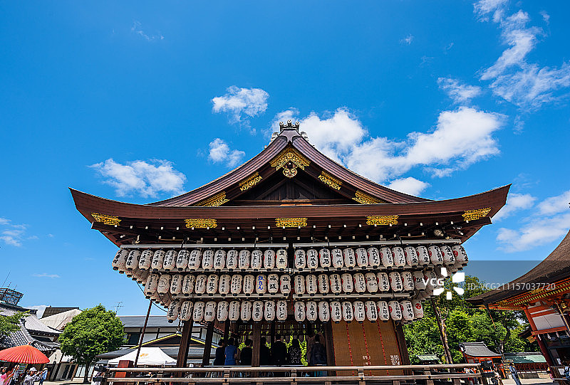 日本京都八坂神社之舞殿图片素材