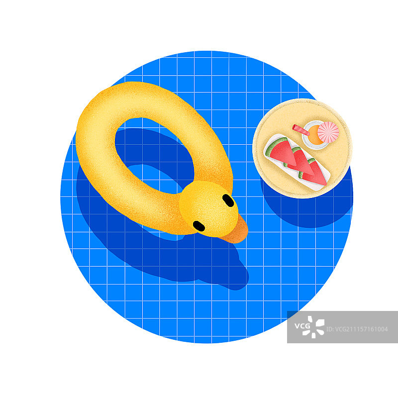 小黄鸭的夏天图片素材