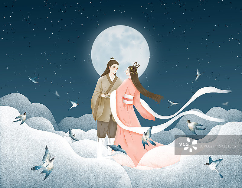 七夕牛郎织女3图片素材