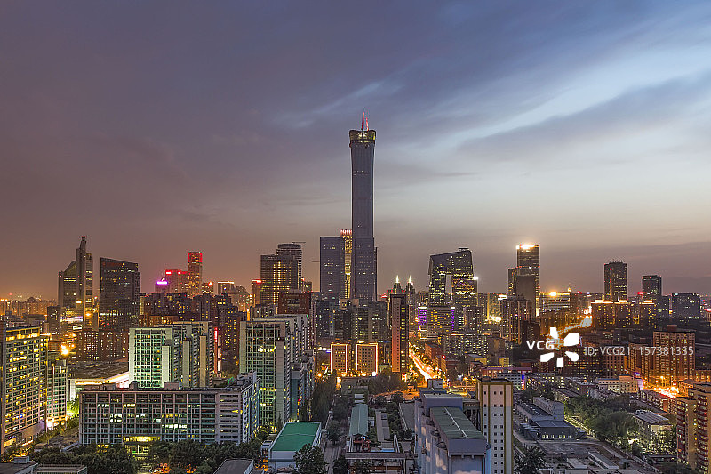 晚霞中的国贸 CBD图片素材