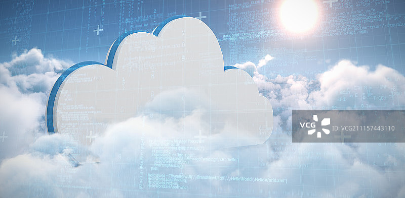 蓝色矩阵和代码合成图像图片素材