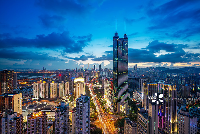 深圳城市夜景图片素材