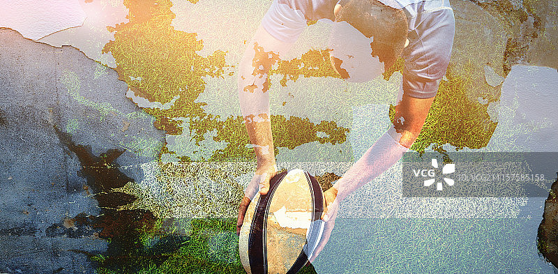 生锈风化墙的合成图像图片素材