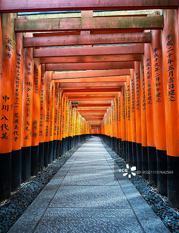 日本京都伏见稻荷千本鸟居高清图图片素材