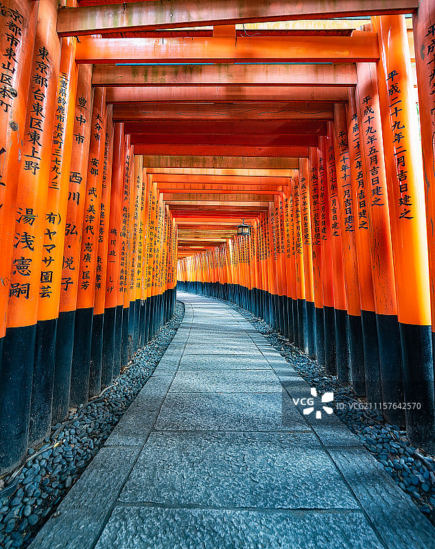 日本京都伏见稻荷千本鸟居高清图图片素材