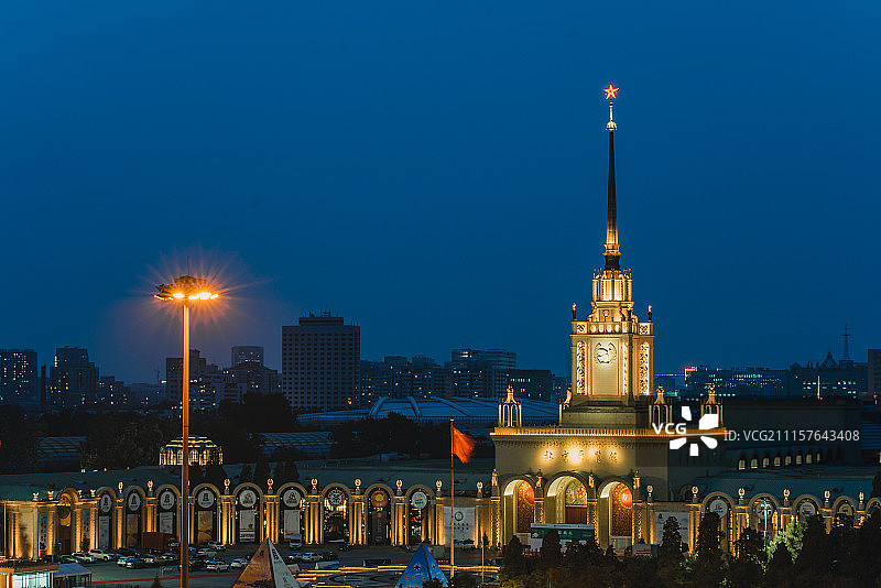 西直门北京展览馆图片素材