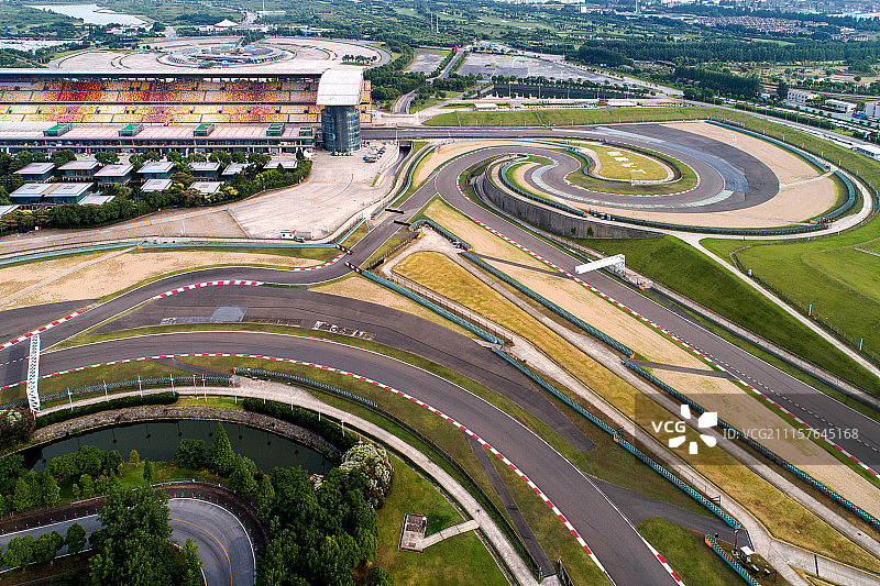上海赛车场航拍图片素材
