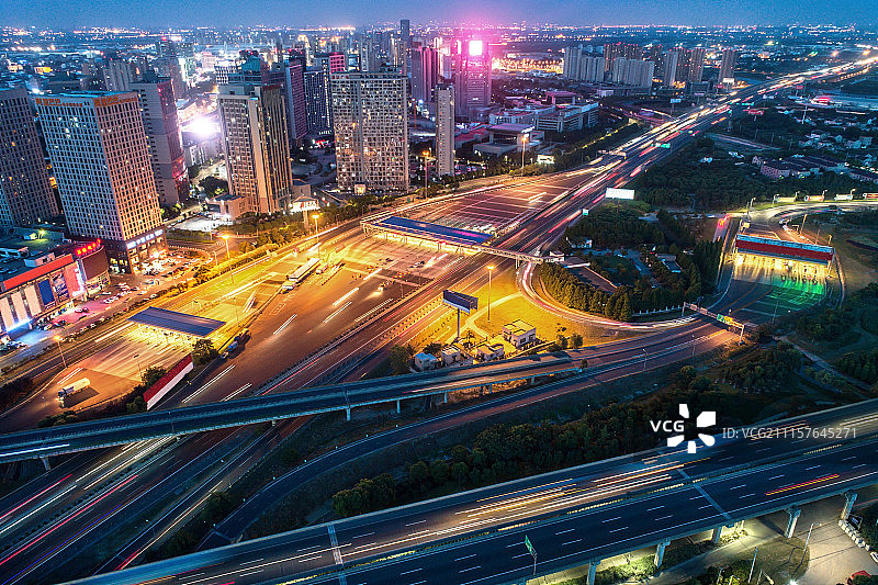 上海嘉定安亭高速入口图片素材