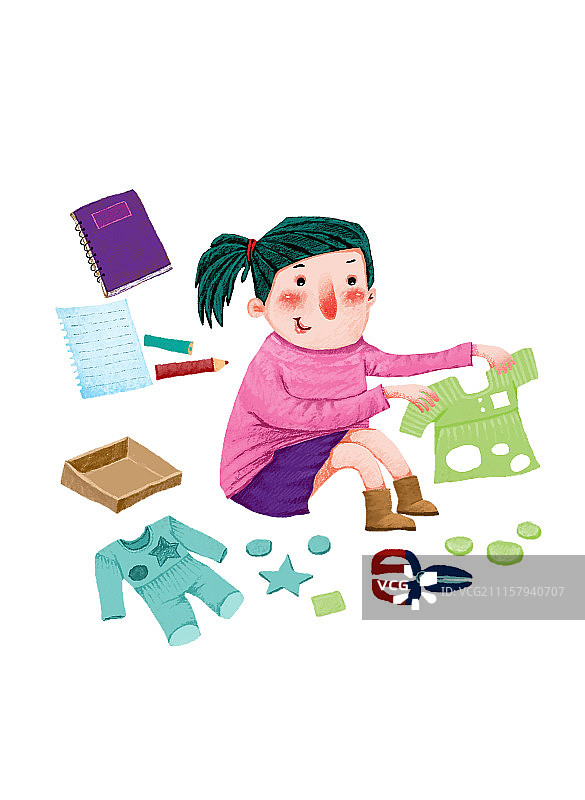 背景分离人物系列组图共3000多幅-用剪刀裁剪衣服图片素材