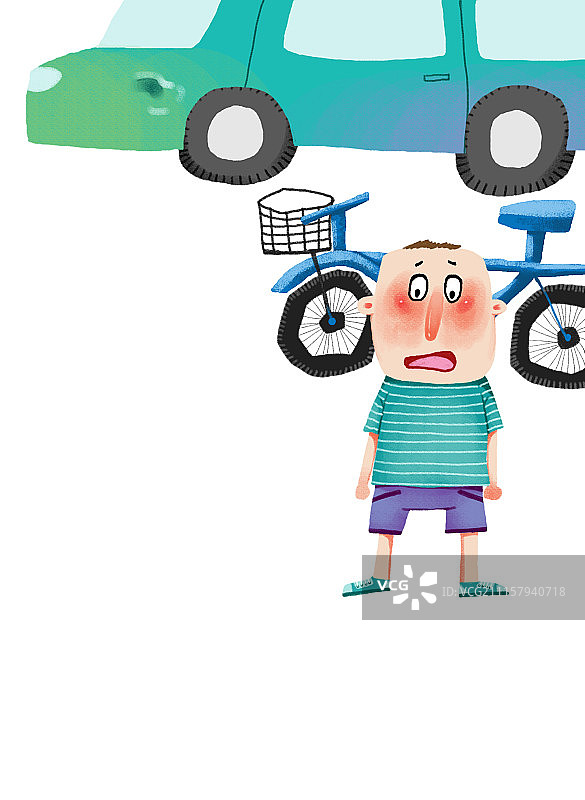 背景分离人物系列组图共3000多幅-男孩和车图片素材